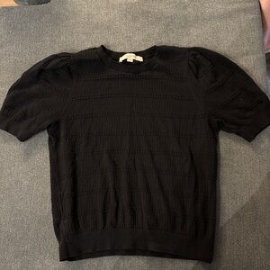 LOFT Black Knit Top